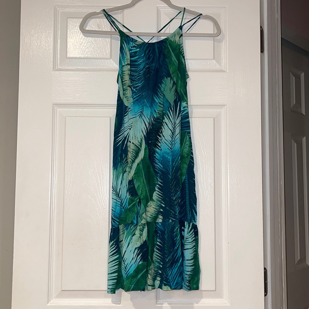 Girls green and blue dress , light dress